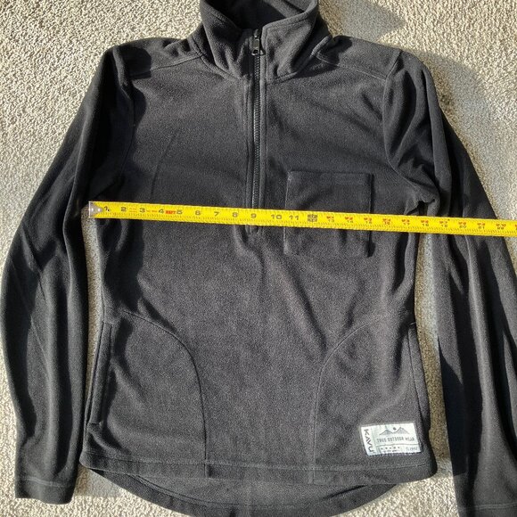 KAVU Cozen Fleece Top quarter zip Womens black sz small - Picture 7 of 8